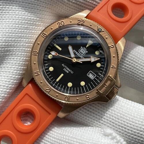 Steeldive New Arrival 1966S Mens Watch CUSN8 Bronze Bezel NH35 Movement BGW9 Luminous 200M Waterproof Automatic Diver Watch