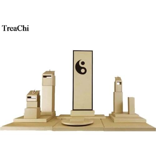 New Creative Jewelry Counter Showcase Floor Board Porfessional Gold PU Jade Silver Bead Bangle Jewelry Display Organizer Tower