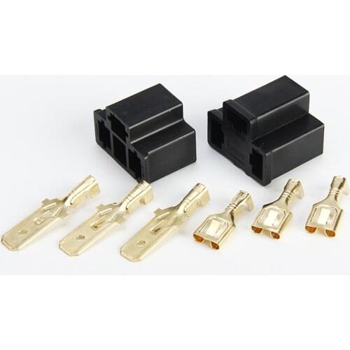 NEW 3Pin H4 Car Connector plug H4 Auto holder plug 7.8mm lamp plug bulb socket for Male + Female