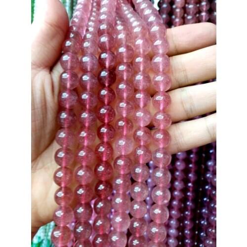Wholesale Genuine Red Strawberry Quartz beads,6mm 8mm 10mm 12mm Round Gem Stone Loose Beads For Jewelry,1of 15" strand