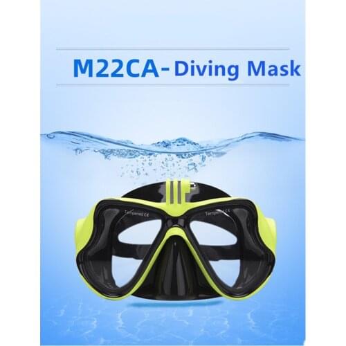 Adult Underwater Anti Fog Swimming Goggles Silicone Diving equipment Tempered Glass Diving Mask With Gopro Holder