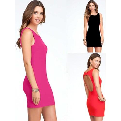 Fashion Women`s Summer Sundress Soft Girl Cute Spaghetti Strap Dress Elegant Hollow Out Backless Mini Dress Women Summer