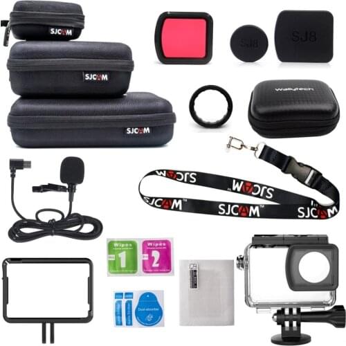 SJCAM Original SJ8 Pro/Plus Lens Cap/Cover Screen Glass Film UV Filter bag SJ8 waterproof case Diving Action Camera Clownfish