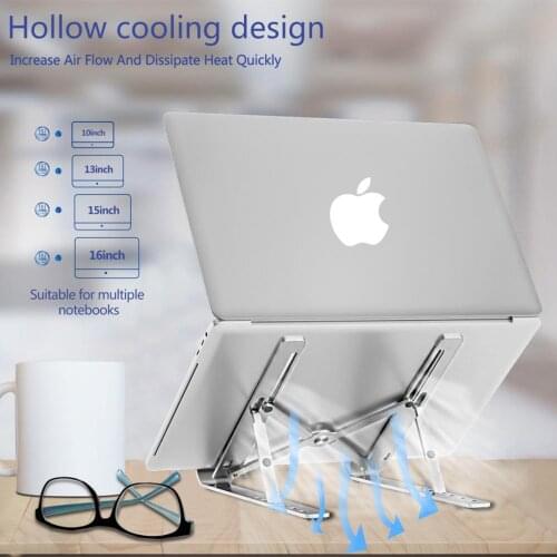 Foldable Laptop Stand Adjustable Portable Ventilated Aluminium Alloy Laptop Holder Tablet Stand Support For MacBook Air Pro iPad