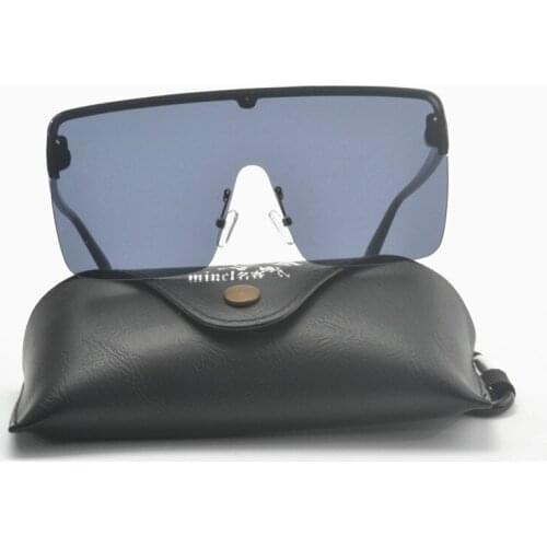 Unisex Pilot Sunglasses Newest Trendy One Piece Square Oversized Sun Glasses Celebrity Rivet Eyewear Men Women UV400 FML