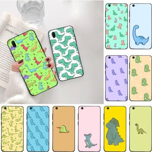 Cute Cartoon Dinosaur Baby Phone Case For Vivo Y91c Y17 Y51 Y67 Y55 Y7s Y81S Y19 V17 vivos5