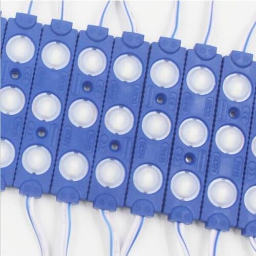 LED Module 5730 3leds injection with lens 160 degree,1.2W constant current DC12V advertising light Red/Green/Blue