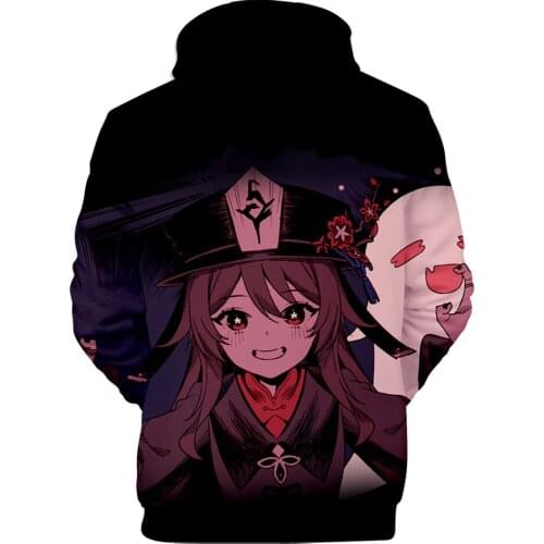 Sweatshirts Genshin Impact Hoodie Kawaii Hu Tao Sweatshirts Boy girl Hoodies Cartoon Children Clothes 3-14 Years Boy girl kids