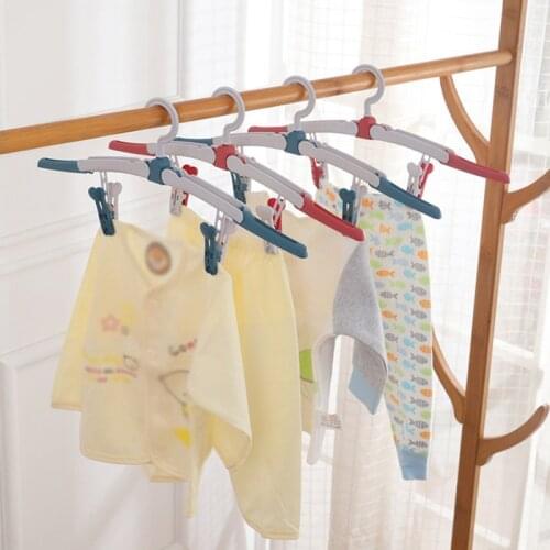 Clothes Rack Hanger Portable Durable Folding Clothes Hanger Multifunction Travel Stretch Drying Rack Home Wardrobe Storage