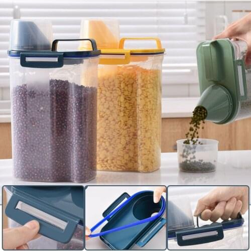 Japanese Rice Bucket Grain Dispenser Cereal Container Food Storage Container Kitchen Organizer Home Moisture-Proof Rice Tank