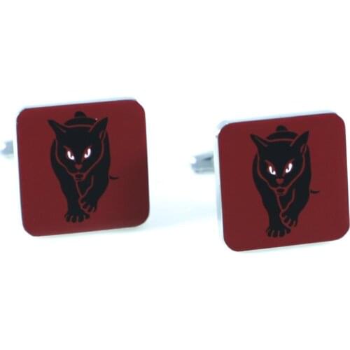 Black Panther Cuff Links Square Print Animal Panther Cuff Links Wedding Cuff Links Birthday Gifts Cuff Links