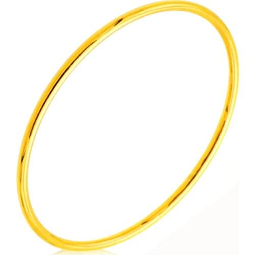 1PCS Real Solid 24K Yellow Gold Ring Women Luck Tiny Smooth Band Ring 0.7mmW Best Gift