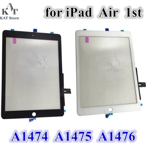 10Pcs AAA New for iPad Air 1 Touch Screen for iPad 5 Digitizer and Home Button Front Glass Panel Replacement A1474 A1475 A1476