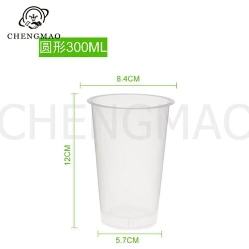300/ 400/ 500/ 600/ 700/ 800/ML 500Pcs Transparent Plastic Fast Drink Disposable Containers Bento Cup