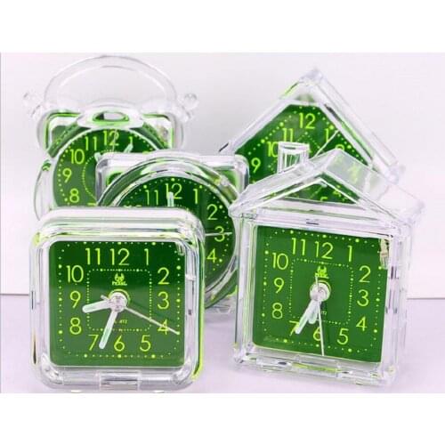 50pcs/lot! 4 Styles Quartz Crystal Alarm Clock Desktop Fashion Simple Transparent Table Digital Clock Gift For Kids Home Decora