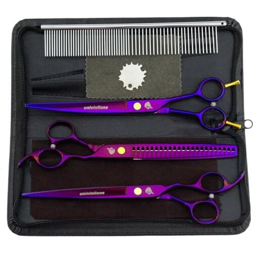 8" univinlions pet grooming scissors dog grooming scissors professional dog shears dog cat hair clippers cutting cat hair set