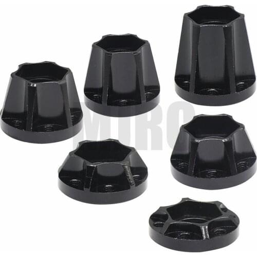 1.9 / 2.2" wheel adapter aluminum hex wheel nut 8/11/14/17.5 / 20 / 24mm Adapter SCX10 VP RC tracked vehicle spare parts
