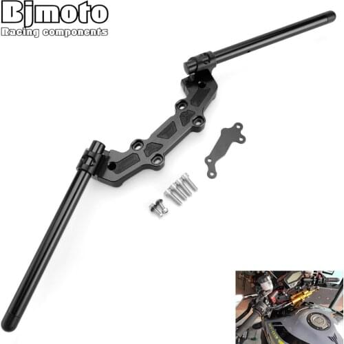 22mm CNC Aluminum Motorcycle Clip on Adjustable Handlebars Handle Bar With Adapter For For Yamaha MT09 FZ09 MT-09 2013-2019