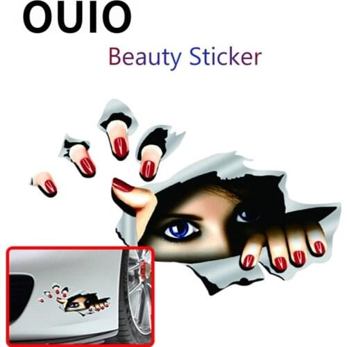 1PC Car 3D Stickers Eyes Styling Accessories For Renault Megane 3 Duster Logan Captur Clio Chevrolet Cruze Aveo Captiva Lacetti