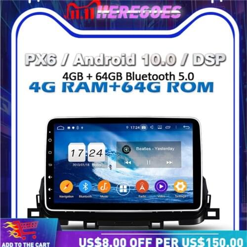 PX6 Car DVD Player Video DSP IPS Stereo Android 9.0 4G + 64GB Bluetooth 5.0 Wifi GPS Google Map RDS Radio For kia Sportage 2018