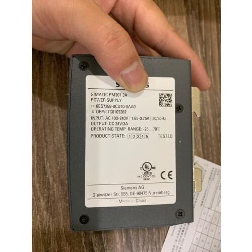 SITOP power supply PM207 3A 220V power supply 24V output 6ES7288-0CD10-0AA0