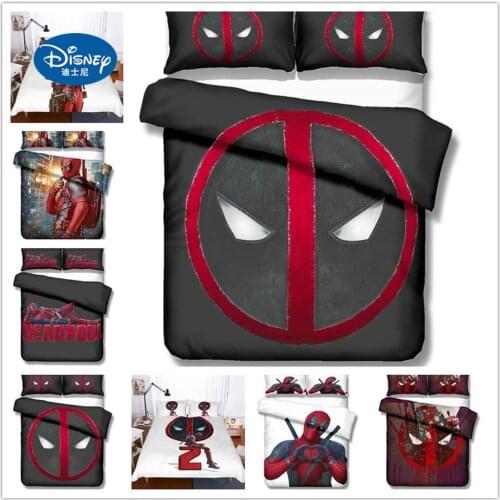 Disney Marvel Deadpool hero bedding set Single Twin Queen comforter bedclothes duvet cover Pillowcases Adult Children Gift