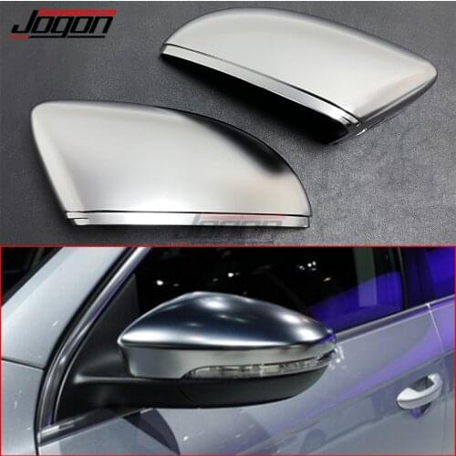 For VW Passat B7 CC Scirocco Jetta MK6 10-14 EOS ABS Chrome Car Matte Silver Rear View Mirror Cover Trim Cap Case Replace