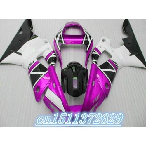 Dor- Fairing for pink white black YZF R1 00-01 YZF-R1 2000-2001 YZF1000 1000 YZFR1 00 01 2000 2001