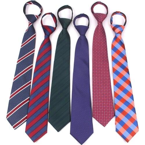 Zipper Ties For Men Women Fashion Suits Plaid Neck Tie Simple Check Student Necktie For Party Tie Gravata Stripe Neck ties