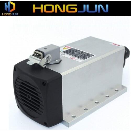 HONGJUN 4hp 3kw air cool cnc router spindle motor with fin for wood working machine