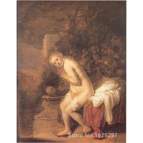 Art Painting by Rembrandt van Rijn Susanna and the Elders High Quality Hand painted