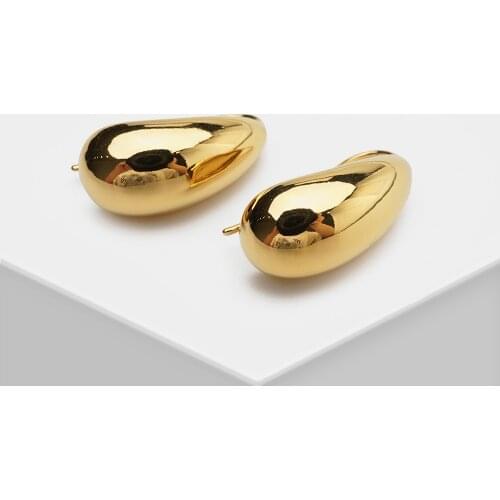 K17 trendy shiny ins fashion punk retro jewelry gift no allergic clip earrings party with box