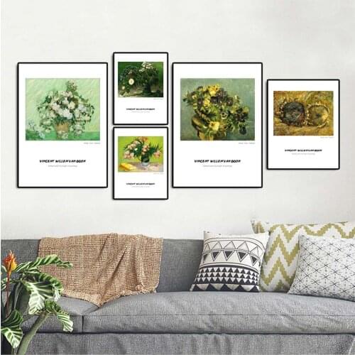 Prait Canvas Home Decoration Oil Unframed Drawings Wall Art Poster Spray Painting Vincent Willem van Gogh 17 Sunflower