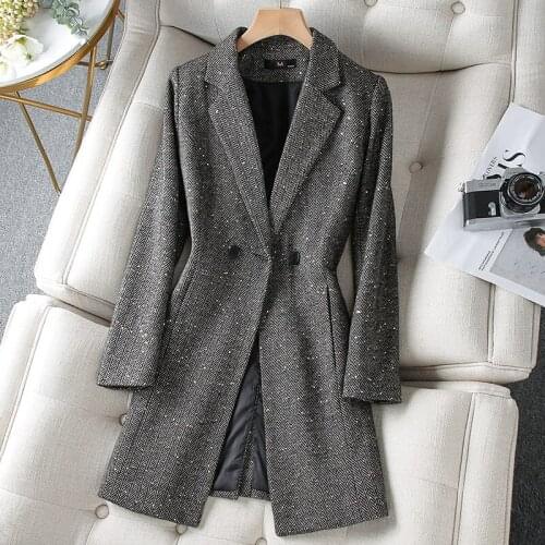 Korean autumn sports jacket womens oversized clothing Plaid sports jacket office womens jacket spring oversized clothing