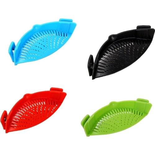 Kitchen Silicone Strainer Adjustable Clip On Strainer That Fits Most Pots Bowls And Free Heat Resistant Clip On Colande