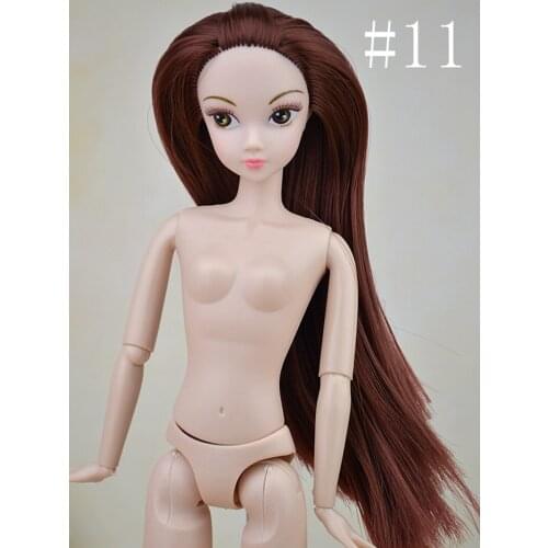 Children Gift Naked BJD Doll NEW 12 Joints Elegant Chinese Doll Accessories For 11.5" Dollhouse 1/6 Dolls Body + Head Long Hair