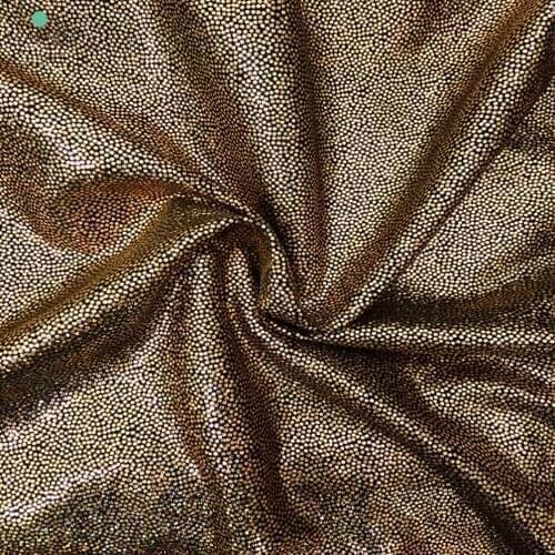 50cmX150cm Laser Fabric Elastic Spandex Bronzing Gold Shiny Fabric Stage Performance Costume Garment Decor Fabric