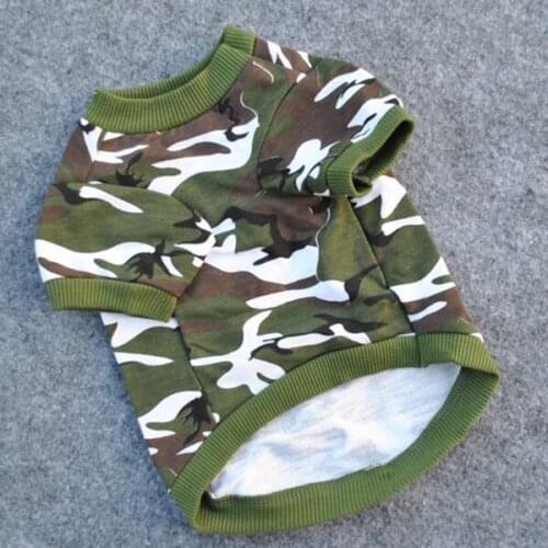 Summer Pet Dog Cat Clothes Camouflage Dog Clothes Hooded Coat Apparel Puppy Doggy T-shirt Chihuahua Clothes Pet Clothing