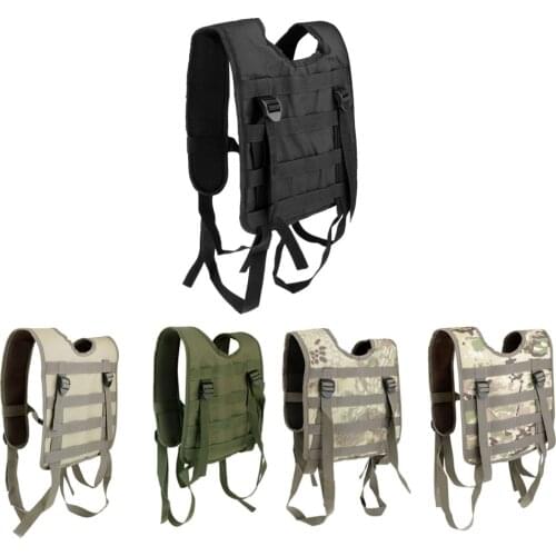 Modular Oxford H-Harness Molle Vest Suspenders for Battle Belt CP 5 Colors Tactical Vest for Camping