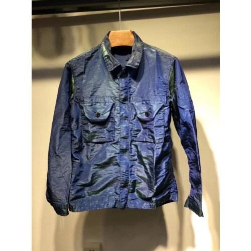 Summer Reflected Light Tooling Style Mens Sshirt Jacket Explosion Of Turnback Rate