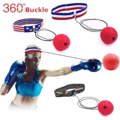 Reflex Ball Bouncy Fight Ball Boxing Exercise Equipment with Headband Improve Reaction Punching Speed Hand-Eye Coordination