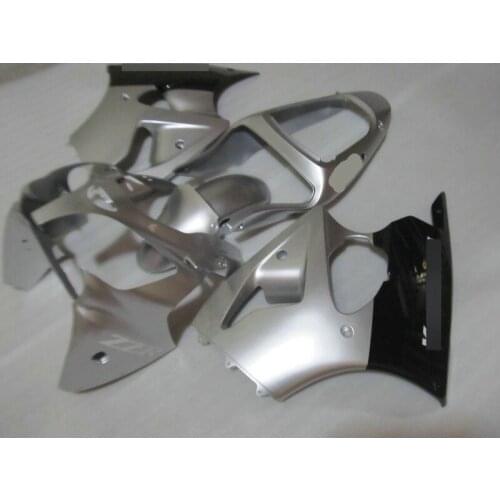 Injection Mold Fairing Kit for KAWASAKI Ninja ZZR600 05 06 07 08 ZZR 600 2005 2006 Silver black Fairings set+7gifts KT02