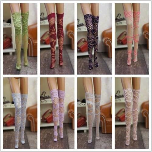 10pcs unrepeated baby socks accessories baby silk socks are suitable for monstering high doll Lica doll Many doll can be used