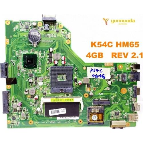 Original for ASUS K54C laptop motherboard K54C HM65 4GB REV 2.1 tested good free shipping