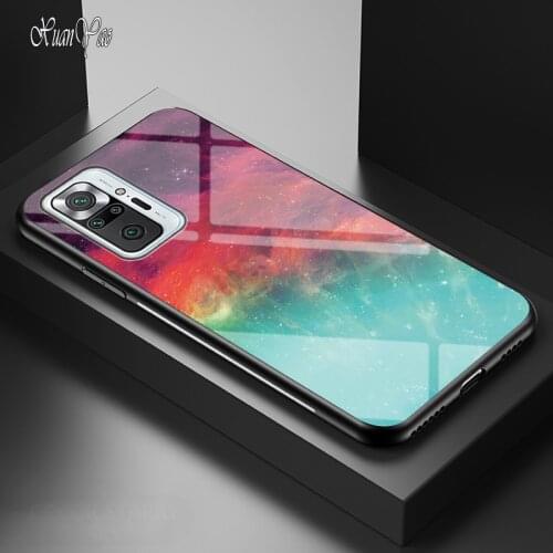 XUANYAO Original Mirror Glass Case For Xiaomi Redmi Note 10 Pro Max 10 Case Cover Shockproof Silicone Soft Frame Phone Case 10S