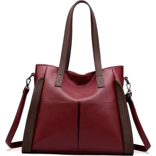 Casual Tote Womens Handbag Shoulder Bags PU Leather High Capacity Crossbody Bag for Female Travel Shopper Bags