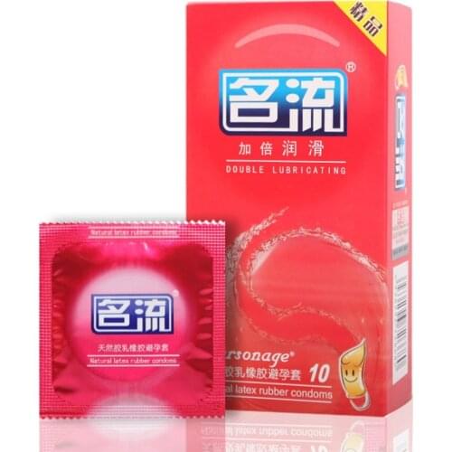 Mingliu 10Pcs/lot Double Lubricating Condoms Natural Latex Condoms Smooth Penis Sleeve Sex Toy for Men Safe Contraception Tool