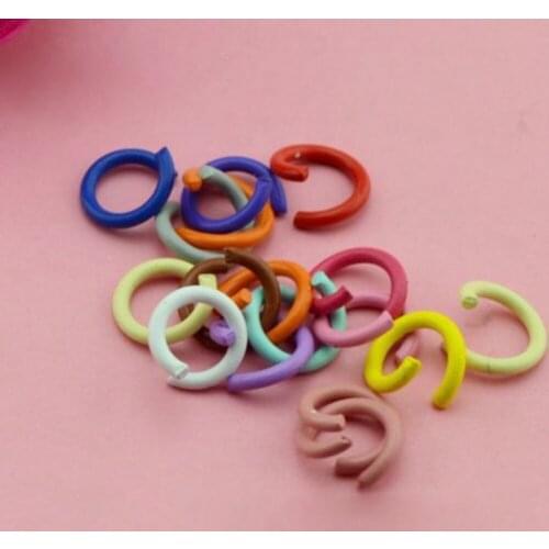 REGELIN 100pcs 1.2x8mm Colorful Open Jump Ring Loops Jump Rings Connectors & Split Ring for DIY Jewelry Making Findings