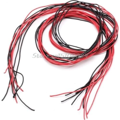 26AWG Silicone Wire Flexible Gauge Stranded V# Copper Cables 5m For RC Black Red S08 Wholesale&DropShip