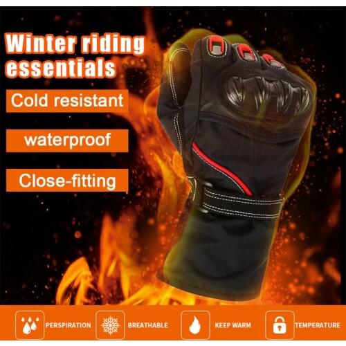 Universal Motorcycle Winter Racing Warm Gloves Black Dropshipping High Quality Velvet Full Finger Outdoor Riding Glove